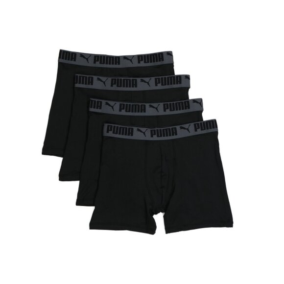 PUMA Black 4pk Active Stretch Boxer Briefs - Picture 1 of 2